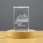 Rwanda 3D Engraved Crystal 
