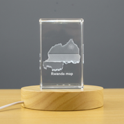 Rwanda 3D Engraved Crystal 