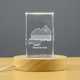 Rwanda 3D Engraved Crystal Trophy Award Keepsake — Made in Canada