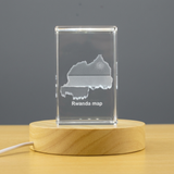 Rwanda 3D Engraved Crystal Trophy Award Keepsake For Unique Home Decor And Recognition - Custom Award From A&B Crystal Collection