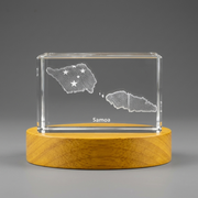 Samoa 3D Engraved Crystal 