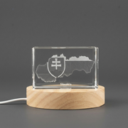 Slovakia 3D Engraved Crystal 