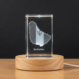 Barbade 3D Gravure Crystal 3D Crystal gravé Crystal / Gift / Decor / Collectible / Souvenir