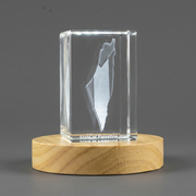 State of Palestine 3D Engraved Crystal 