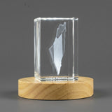 State Of Palestine 3D Engraved Crystal Trophy Keepsake Award — Made in Canada