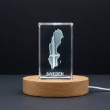 Suède 3D Gravure Crystal 3D Crystal gravé Crystal / Cadeau / Décor / Collectible / Souvenir
