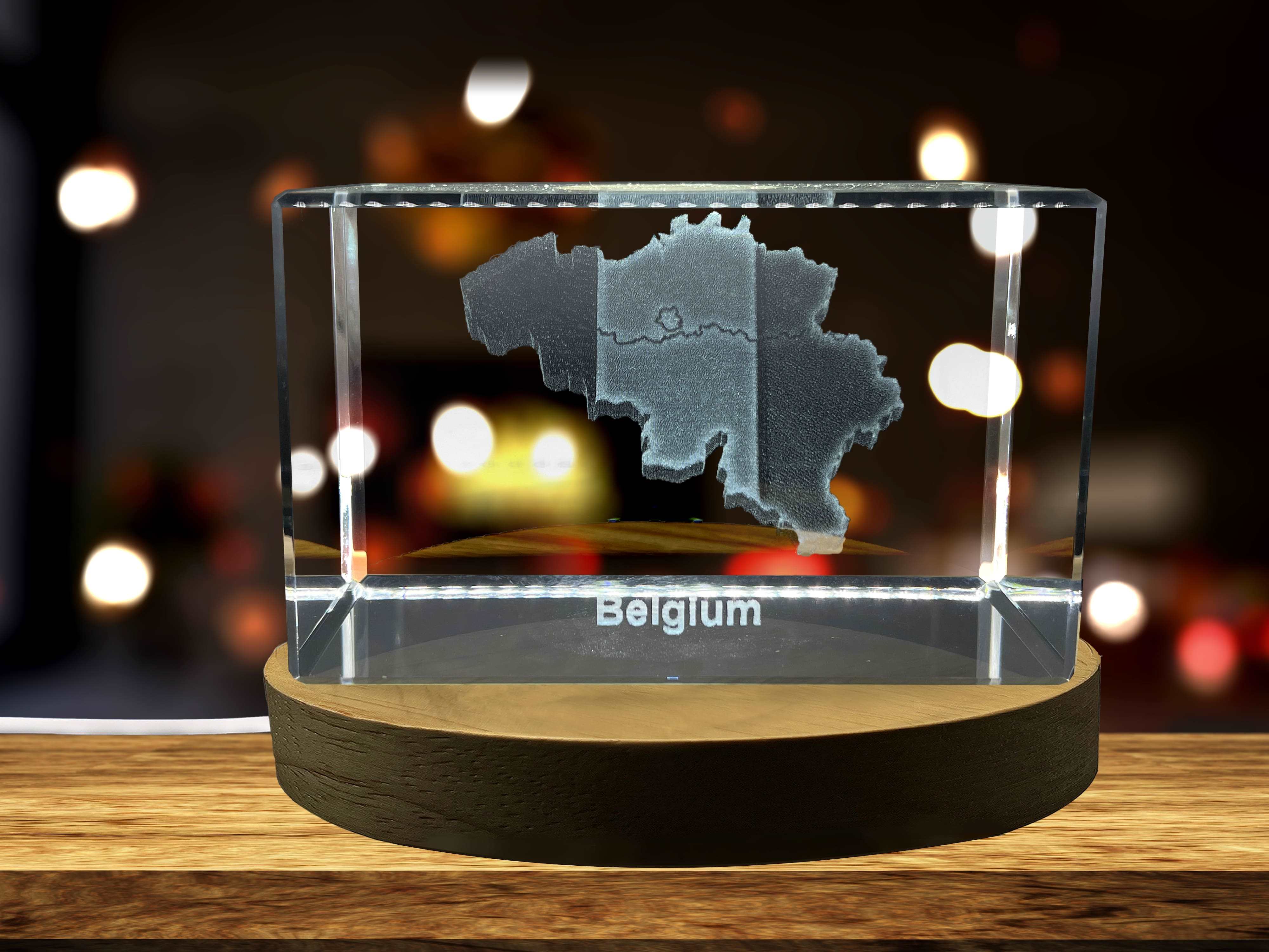 Belgium 3D Engraved Crystal 3D Engraved Crystal Keepsake/Gift/Decor/Collectible/Souvenir A&B Crystal Collection