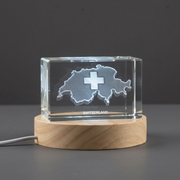 Switzerland 3D Engraved Crystal 