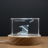 Trinidad And Tobago 3D Engraved Crystal Keepsake Recognition Award — Made in Canada