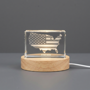 United States 3D Engraved Crystal 
