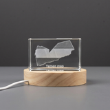 Yemen 3D Engraved Crystal Award Keepsake for Recognition - Unique Cultural Elegance & Décor