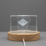 Arkansas 3d Crystal gravé | Keeprsake à cristal gravé 3D