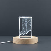 Indiana 3D Engraved Crystal