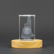 New Hampshire 3D Engraved Crystal