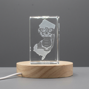 New Jersey 3D Engraved Crystal 