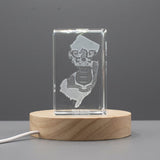 New Jersey 3D Engraved Crystal Trophy Award Keepsake — Made in Canada