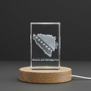 Bosnia and Herzegovina 3D Engraved Crystal 