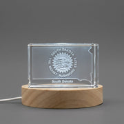 South Dakota 3D Engraved Crystal 