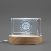 South Dakota 3D Engraved Crystal 