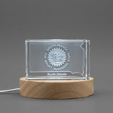 South Dakota 3D Engraved Crystal Trophy Award — Made in Canada