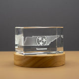 Tennessee 3D Gravure Crystal 3D Crystal gravé Crystal / Gift / Decor / Collectible / Souvenir