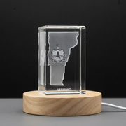 Vermont 3D Engraved Crystal 