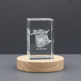 New Brunswick 3D Engraved Crystal Recognition Keepsake Trophy — Made in Canada - Custom Award From A&B Crystal Collection