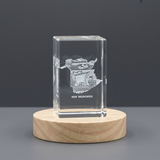 St. Roch 3D Engraved Crystal - A Reverent Gift for the Faithful