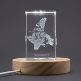 Nunavut 3D Engraved Crystal Trophy Award Keepsake – Recognition of Canadian Elegance