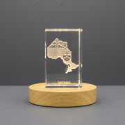 Ontario 3D Engraved Crystal Trophy Award Recognition — Made in Canada