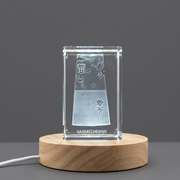 Saskatchewan 3D Engraved Crystal 