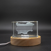 Bulgaria 3D Engraved Crystal 