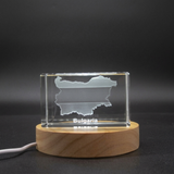 Bulgaria 3D Engraved Crystal Trophy Award Keepsake Gift - Unique Home Decor Souvenir Recognition