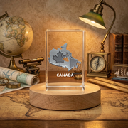 Canada 3D Engraved Crystal 