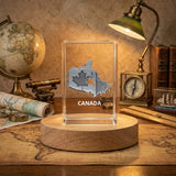 Canada 3D Engraved Crystal Trophy Award — Made in Canada