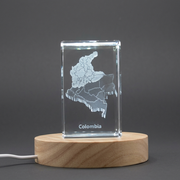 Colombia 3D Engraved Crystal