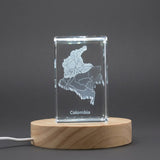 Colombia 3D Engraved Crystal Trophy Award Recognition — Made in Canada