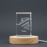 Congo 3D Engraved Crystal Trophy Award Recognition — Made in Canada - Custom Award From A&B Crystal Collection