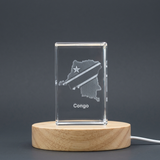 Congo 3D Engraved Crystal Trophy Award Recognition Gift Decor Unique Collectible Souvenir - Custom Award From A&B Crystal Collection