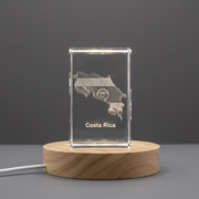 Costa Rica 3D Engraved Crystal 