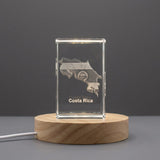 Costa Rica 3D Gravure Crystal 3D Saisie de cristal gravé / cadeau / décor / Collectible / Souvenir