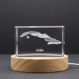 Cuba 3D Gravure Crystal 3D Crystal gravé Crystal / Gift / Decor / Collectible / Souvenir