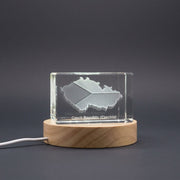 République tchèque République 3D Gravure Crystal 3D Crystal gravé Crystal / Gift / Decor / Collectible / Souvenir