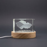 Czech Republic 3D Engraved Crystal Recognition Trophy Keepsake — Made in Canada - Custom Award From A&B Crystal Collection