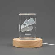 Djibouti 3D Engraved Crystal