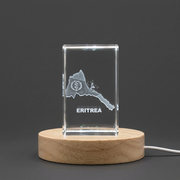 Eritrea 3D Engraved Crystal 