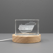 Hungary 3D Engraved Crystal 