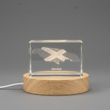 Jamaica 3D Engraved Crystal Trophy Award Keepsake - Elegant Home Decor Recognition Gift - Custom Award From A&B Crystal Collection