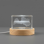 Latvia 3D Engraved Crystal 