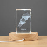Lebanon 3D Engraved Crystal Trophy Award Keepsake — Made in Canada